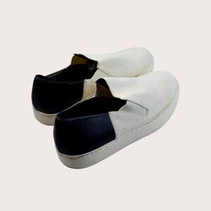 Free People Black/White Sneakers | Size 37| Women's Leather Shoes Size 6.5